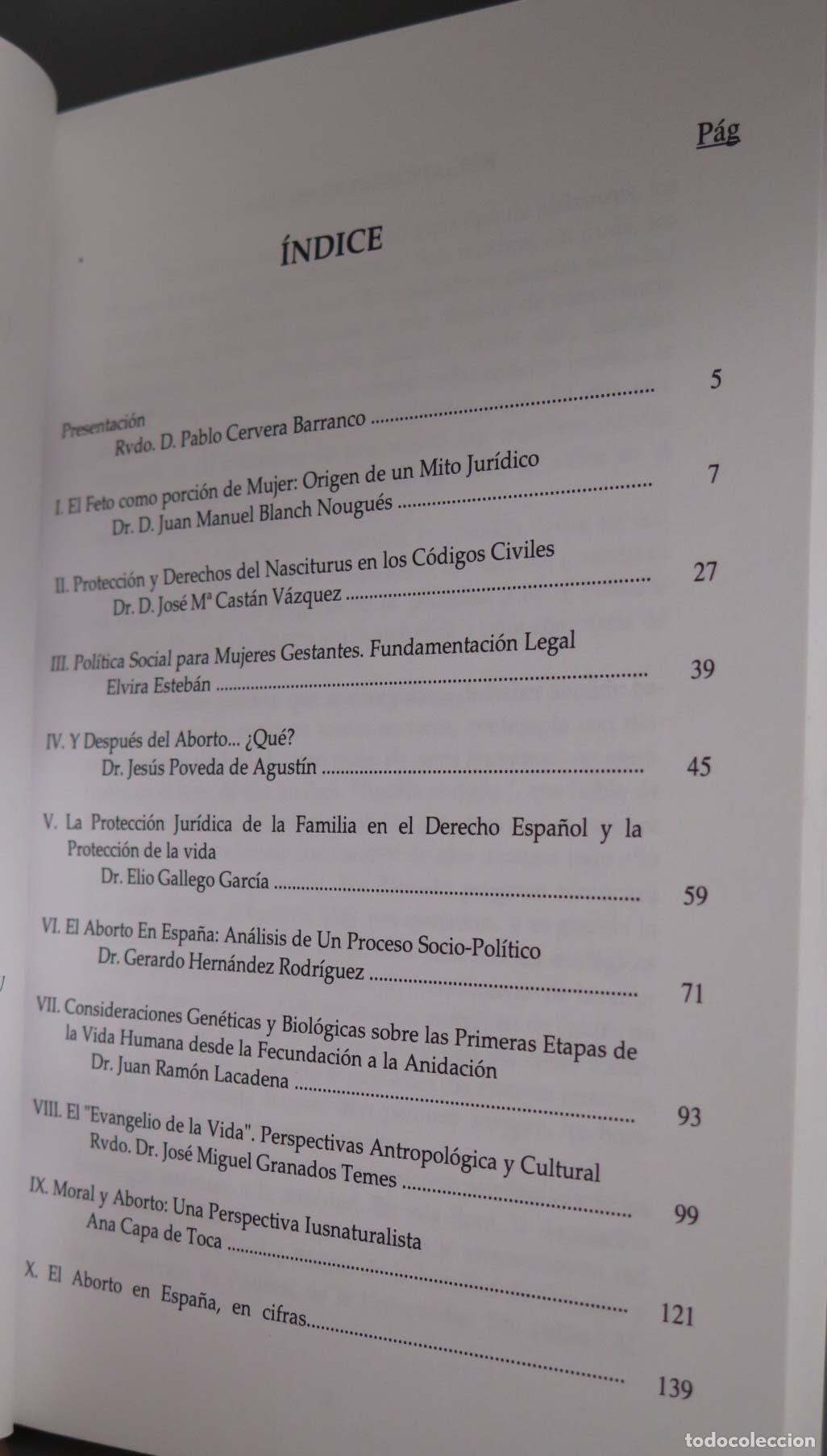 Libros de segunda mano: EL ABORTO. PERSPECTIVA PLURIDISCIPLINAR - Foto 2