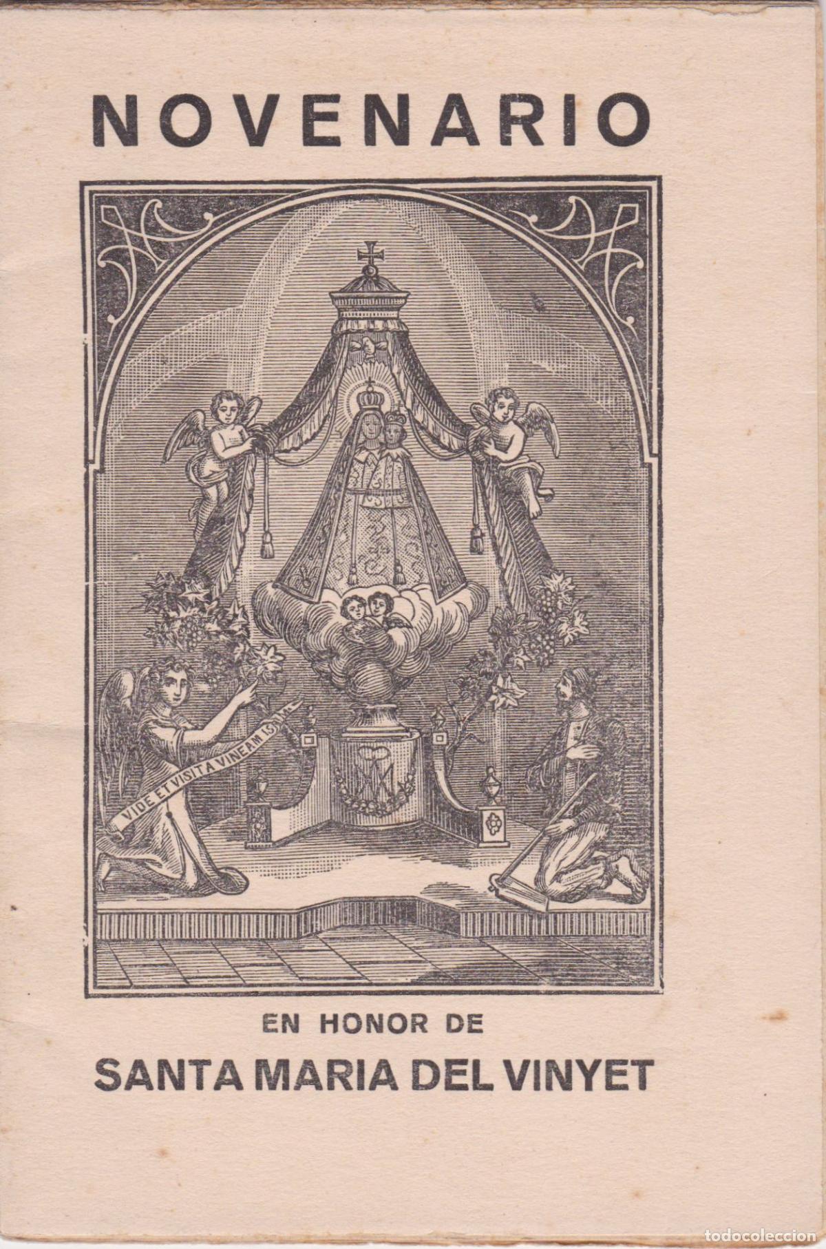 Libros de segunda mano: NOVENARIO EN HONOR DE SANTA MARIA DEL VINYET QUE SE VENERA EN LA VILLA DE SITGES - 1965