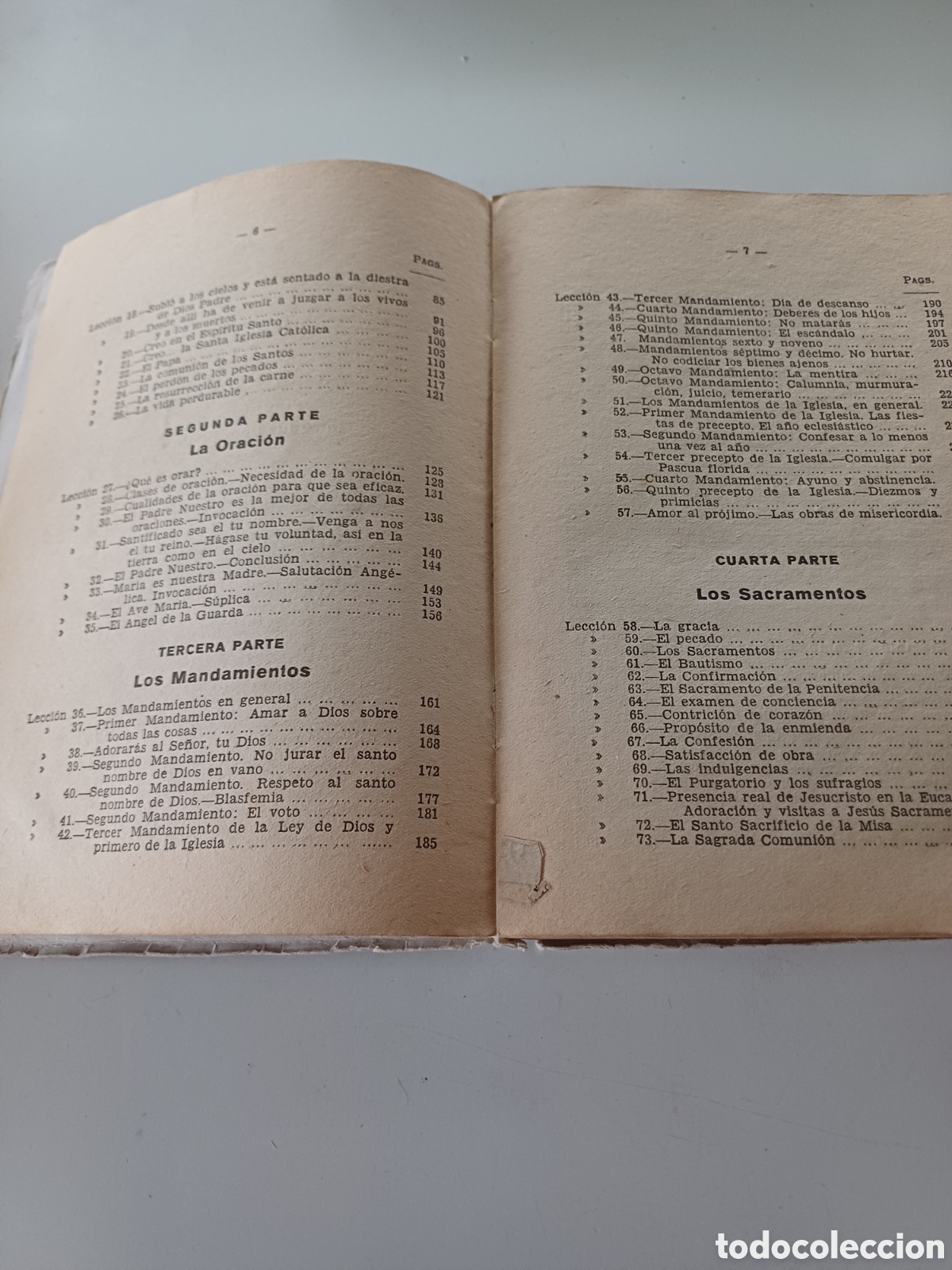 Libros de segunda mano: Catecismo explicaci&oacute;n dialogada del 1955 Daniel Llorente - Foto 4