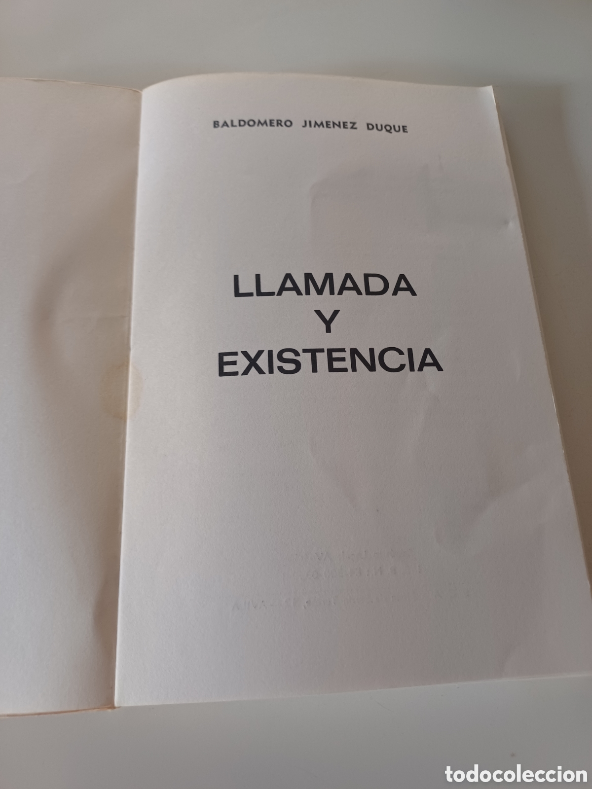 Libros de segunda mano: Llamada y existencia 1979 Baldomero Jim&eacute;nez Duque - Foto 2