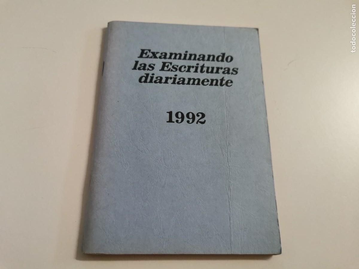Livres d'occasion: EXAMINANDO LAS ESCRITURAS DIARIAMENTE 1992 FOLLETO TESTIGOS DE JEHOVA TEXTO DEL DIA WATCHTOWER