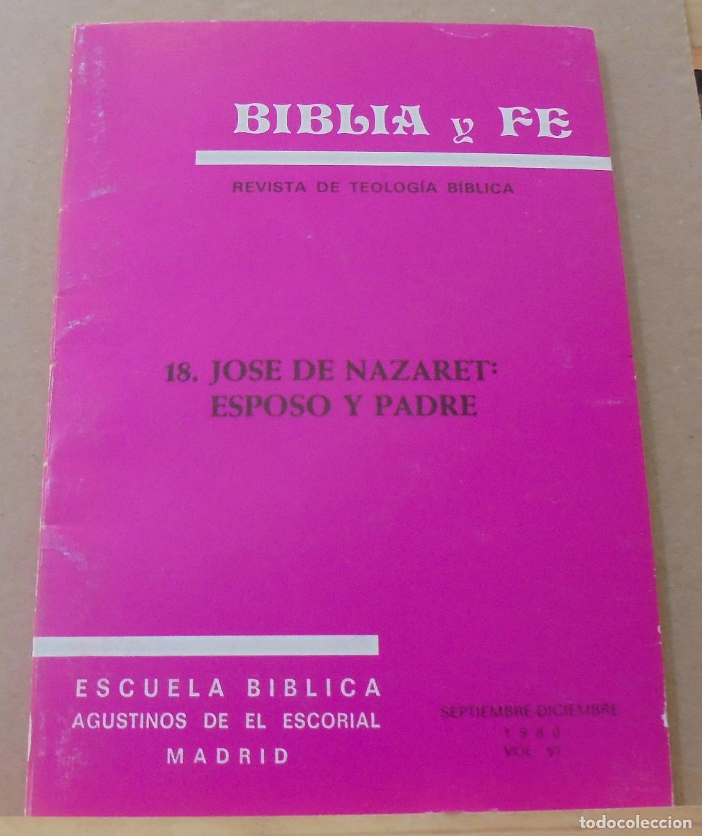Libros de segunda mano: Biblia y fe (revista de teolog&iacute;a biblica), n&ordm; 18. Jos&eacute; de Nazaret: esposo y padre