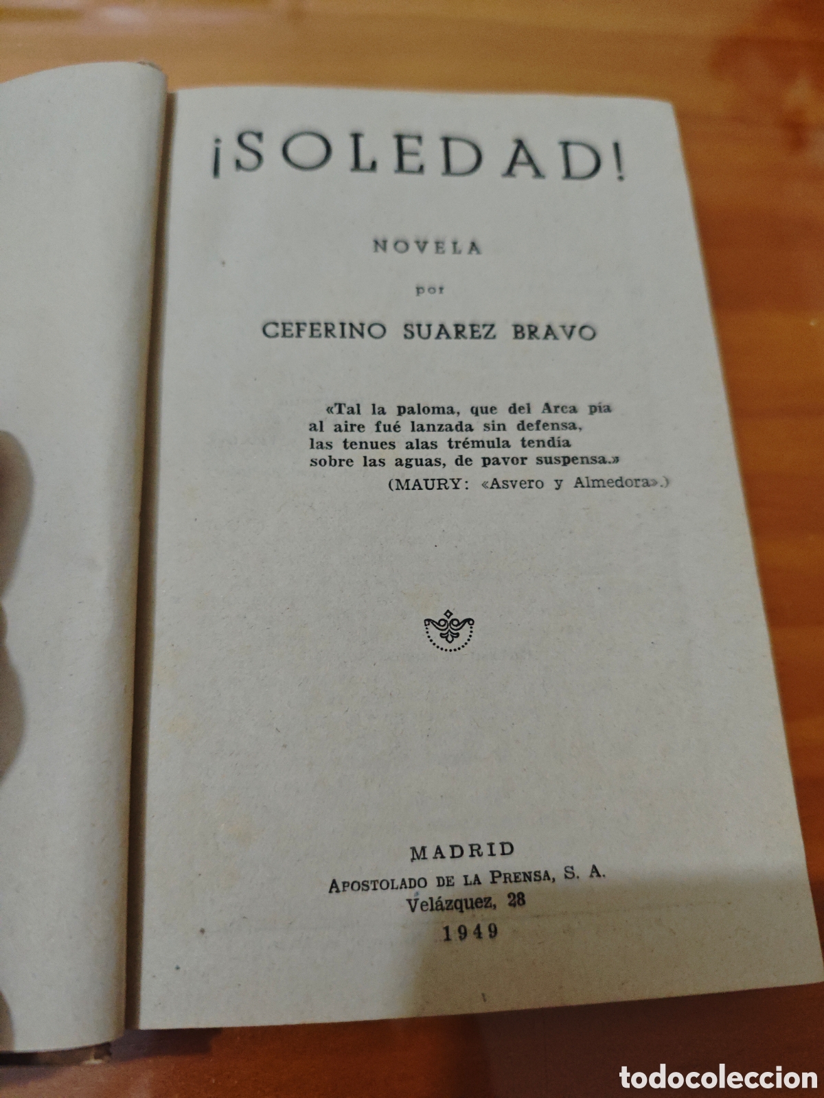 Libros de segunda mano: Soledad... De C. Su&aacute;rez Bravo. - Foto 2