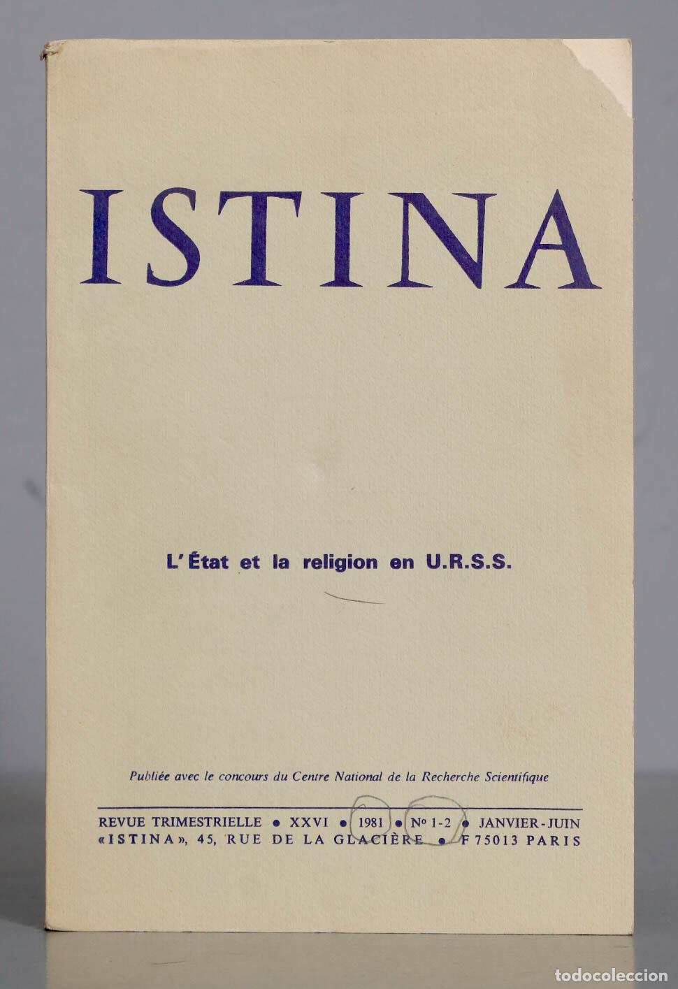 Gebrauchte B&uuml;cher: ISTINA 1981 1-2. L&acute; &Eacute;tat et la religion en U.R.S.S.