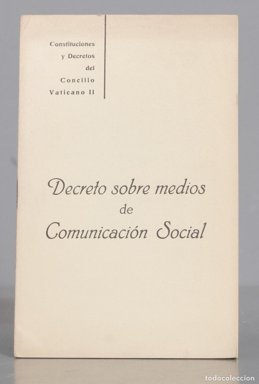 Second hand books: Constituciones y Decretos del Concilio Vaticano II Decreto sobre medios de Comunicaci&oacute;n Social