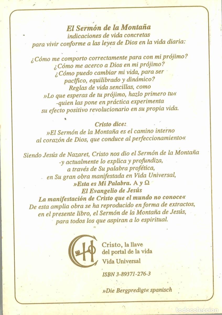 Libros de segunda mano: El serm&oacute;n de la monta&ntilde;a. 1993 - Foto 2
