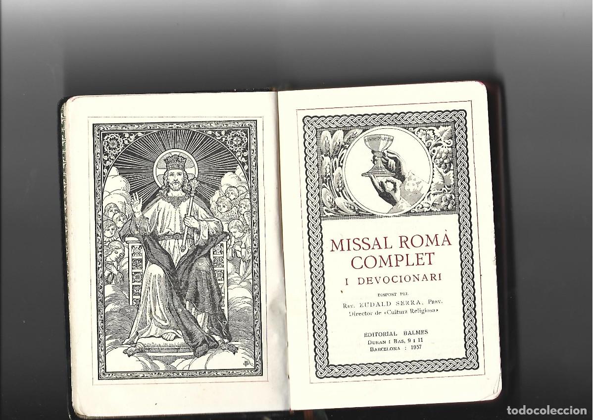 Libros de segunda mano: MISAL ROMA COMPLET Y DEVOCIONARI EDITORIAL BALMES BARCELONA 1957