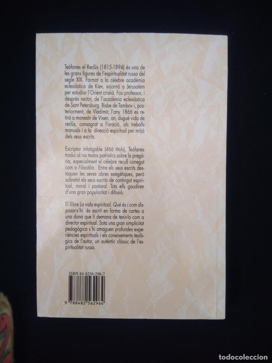 Libros de segunda mano: Libro La vida Espiritual -Teofanes el Reclus-En Catalan - Foto 4
