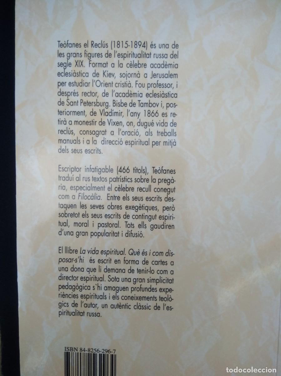 Libros de segunda mano: Libro La vida Espiritual -Teofanes el Reclus-En Catalan - Foto 5