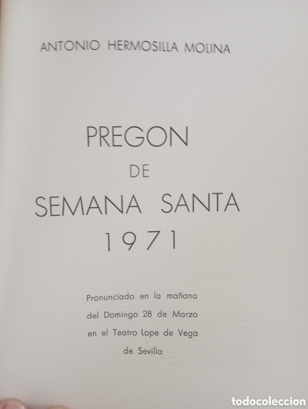 Libros de segunda mano: Preg&oacute;n de Semana Santa , Sevilla 1971 - Foto 2