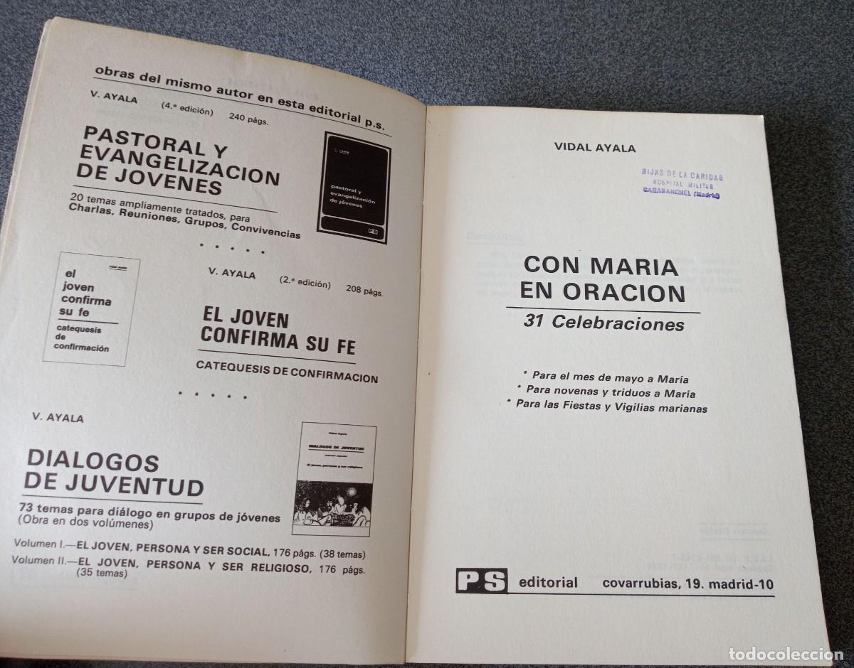 Libros de segunda mano: Con Mar&iacute;a En Oraci&oacute;n V.Ayala - Foto 3