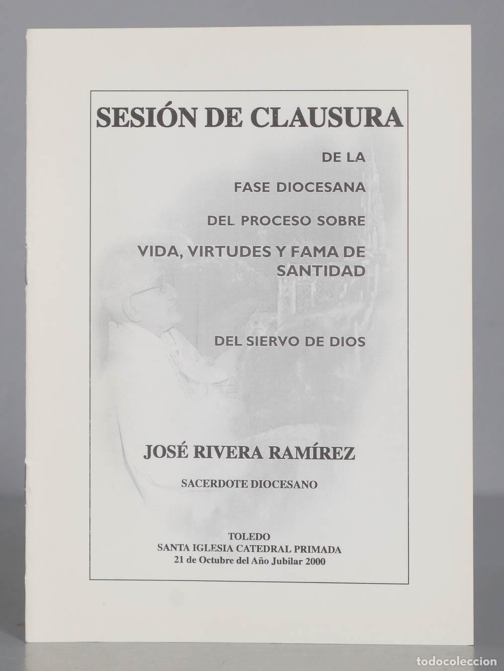 Second hand books: SESI&Oacute;N DE CLAUSURA DE LA FASE DIOCESANA DEL PROCESO SOBRE VIDA, VIRTUDES Y FAMA DE SANTIDAD DEL SIER