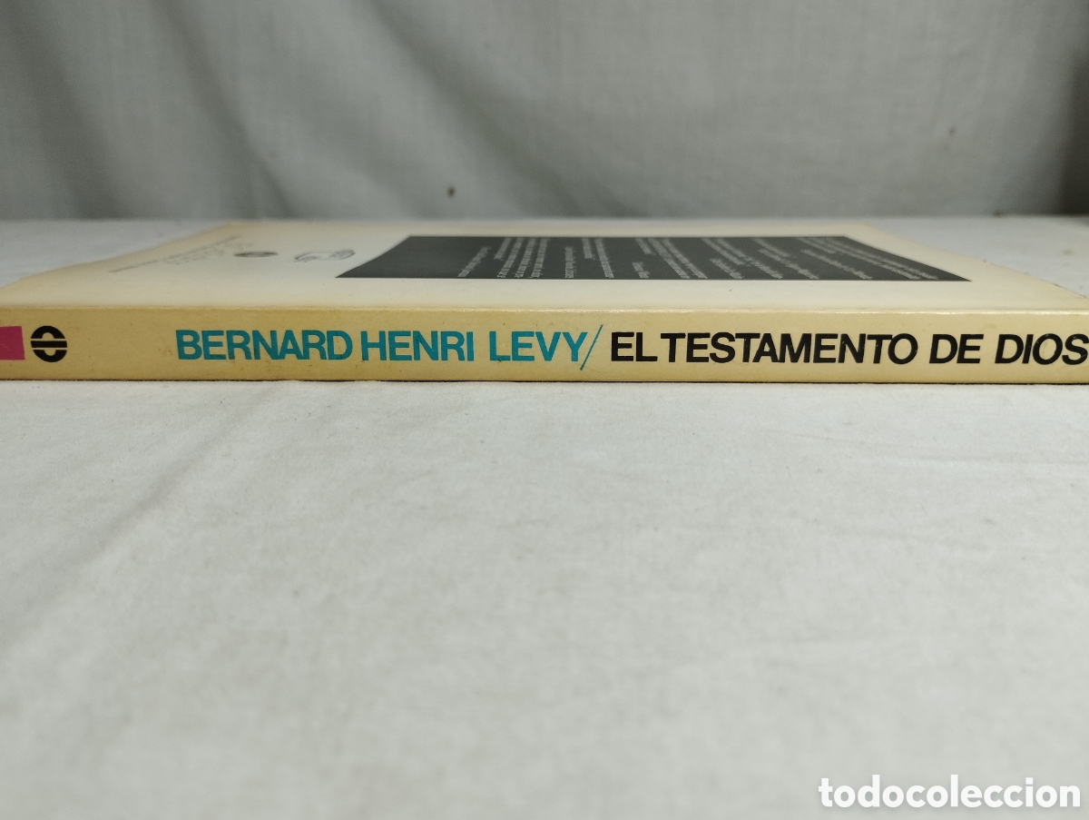 Libros de segunda mano: El testamento de Dios. Bernard Henri Levy. - Foto 3