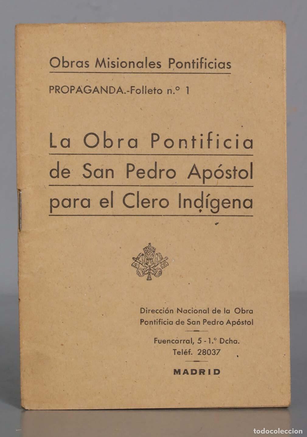 Gebrauchte B&uuml;cher: La Obra Pontificia de San Pedro Ap&oacute;stol para el Clero Ind&iacute;gena