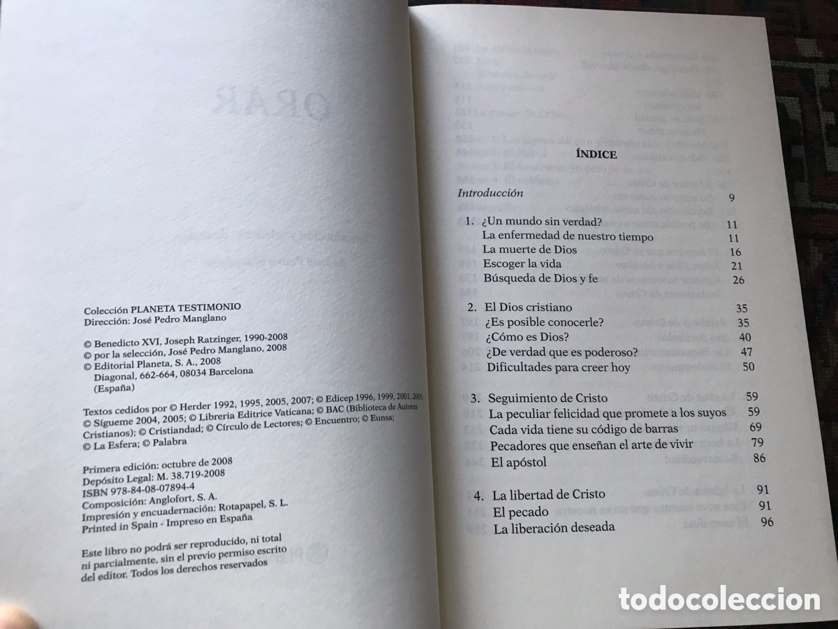 Libros de segunda mano: Orar. Benedicto XVI. Joseph Ratzinger - Foto 5