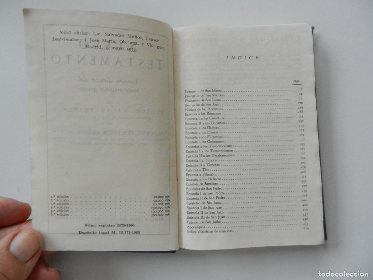 Libros de segunda mano: NUEVO TESTAMENTO - E. N&Aacute;CAR/A. COLUNGA - B.A.C. 1963. - Foto 2