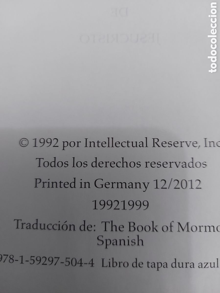 Libros de segunda mano: EL LIBRO DE MORMON a&ntilde;o 2012 - Foto 2
