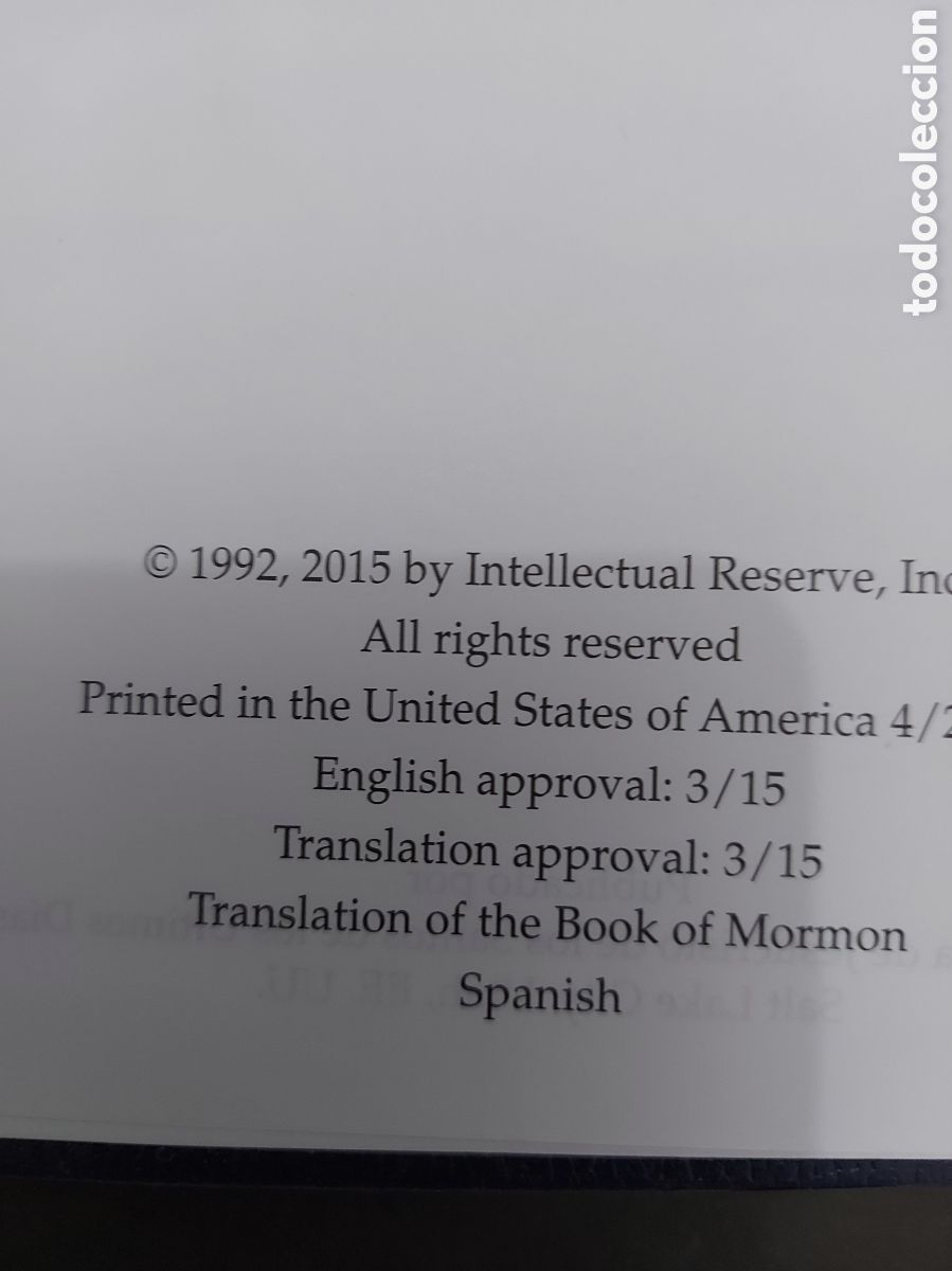 Libros de segunda mano: EL LIBRO DE MORMON a&ntilde;o 2015 - Foto 2