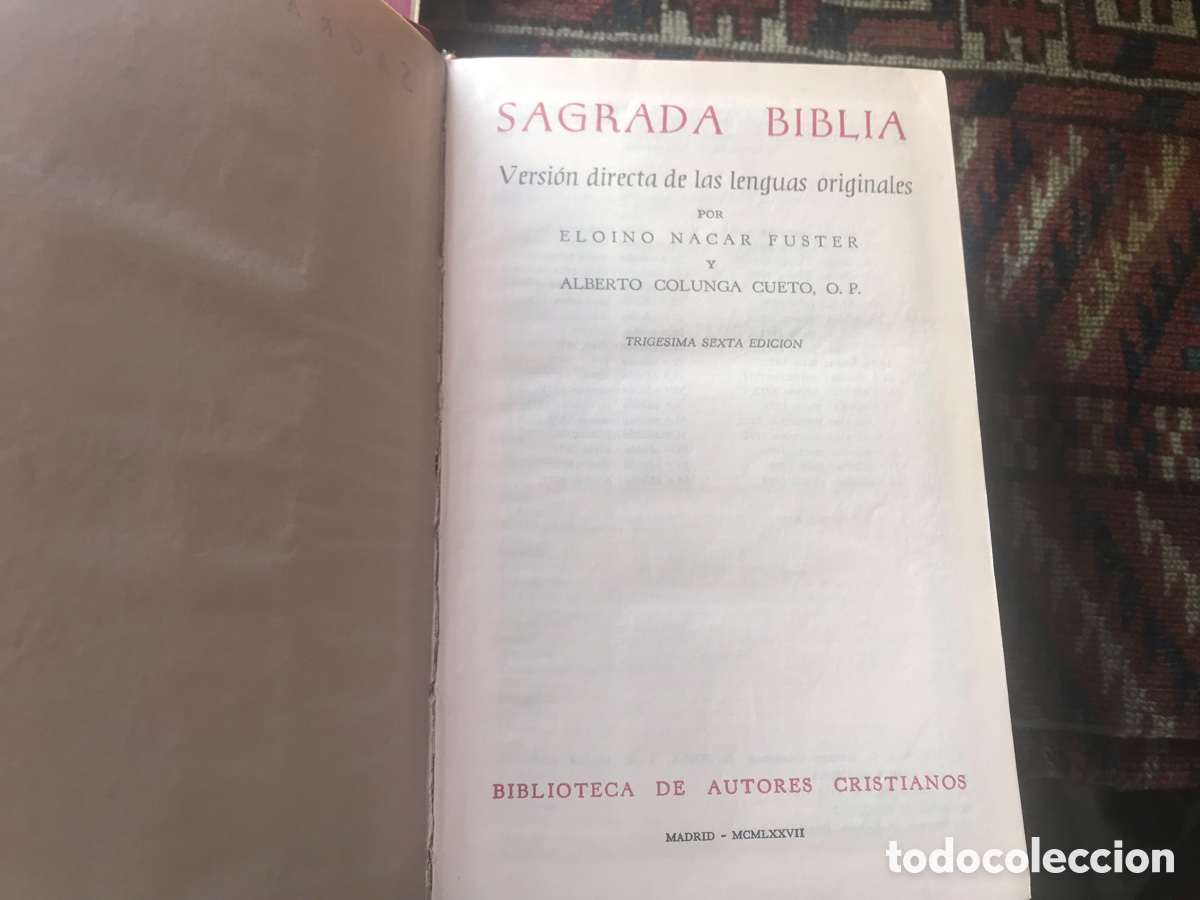 Libros de segunda mano: Sagrada Biblia. N&aacute;car-Colunga. B.A.C. - Foto 3