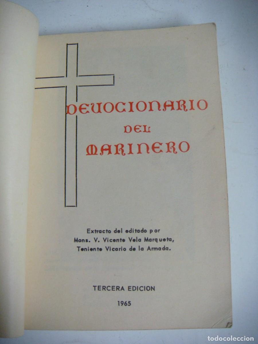 Libros de segunda mano: DEVOCIONARIO DEL MARINERO EDITADO POR MONS VICENTE VELA MARQUETA A&Ntilde;O 1965-(&)