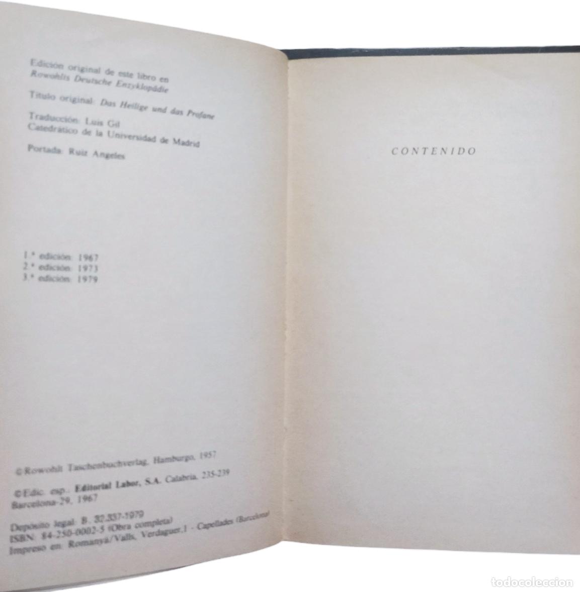 Libros de segunda mano: LO SAGRADO Y LO PROFANO / MIRCEA ELIADE. - Foto 5