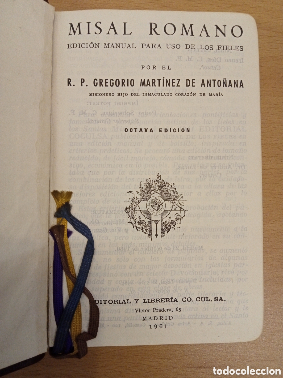 Libros de segunda mano: Misal romano. Edici&oacute;n manual 1961 - Foto 1