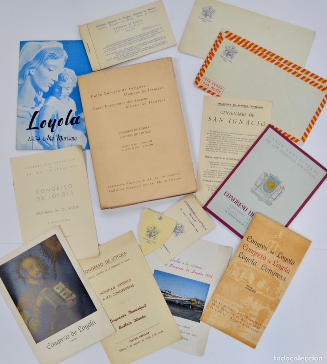 Libros de segunda mano: Extenso lote relacionado con el Congreso de Loyola. Alumnos de Jesu&iacute;tas. Bilbao, a&ntilde;os 1954 y 1956.