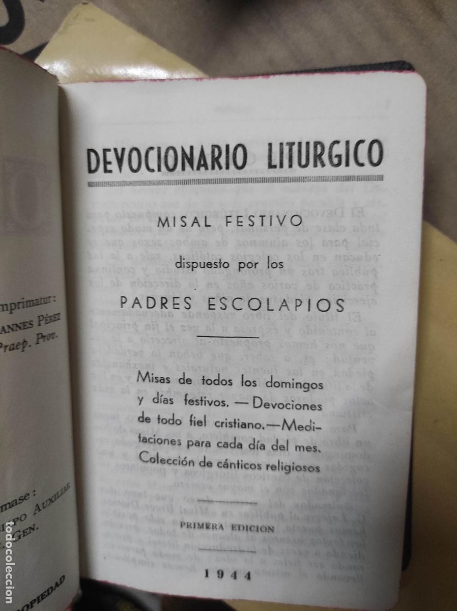 Libros de segunda mano: DEVOCIONARIO LITURGICO 1944 - Foto 2