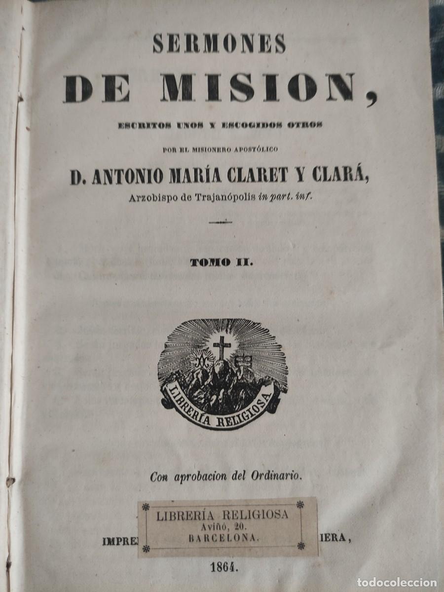 Libros de segunda mano: SERMONES DE MISION. TOMO II. 1864 - Foto 7