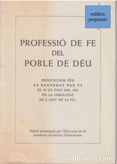 Professi&oacute; de fe del poble de D&eacute;u, Pau VI