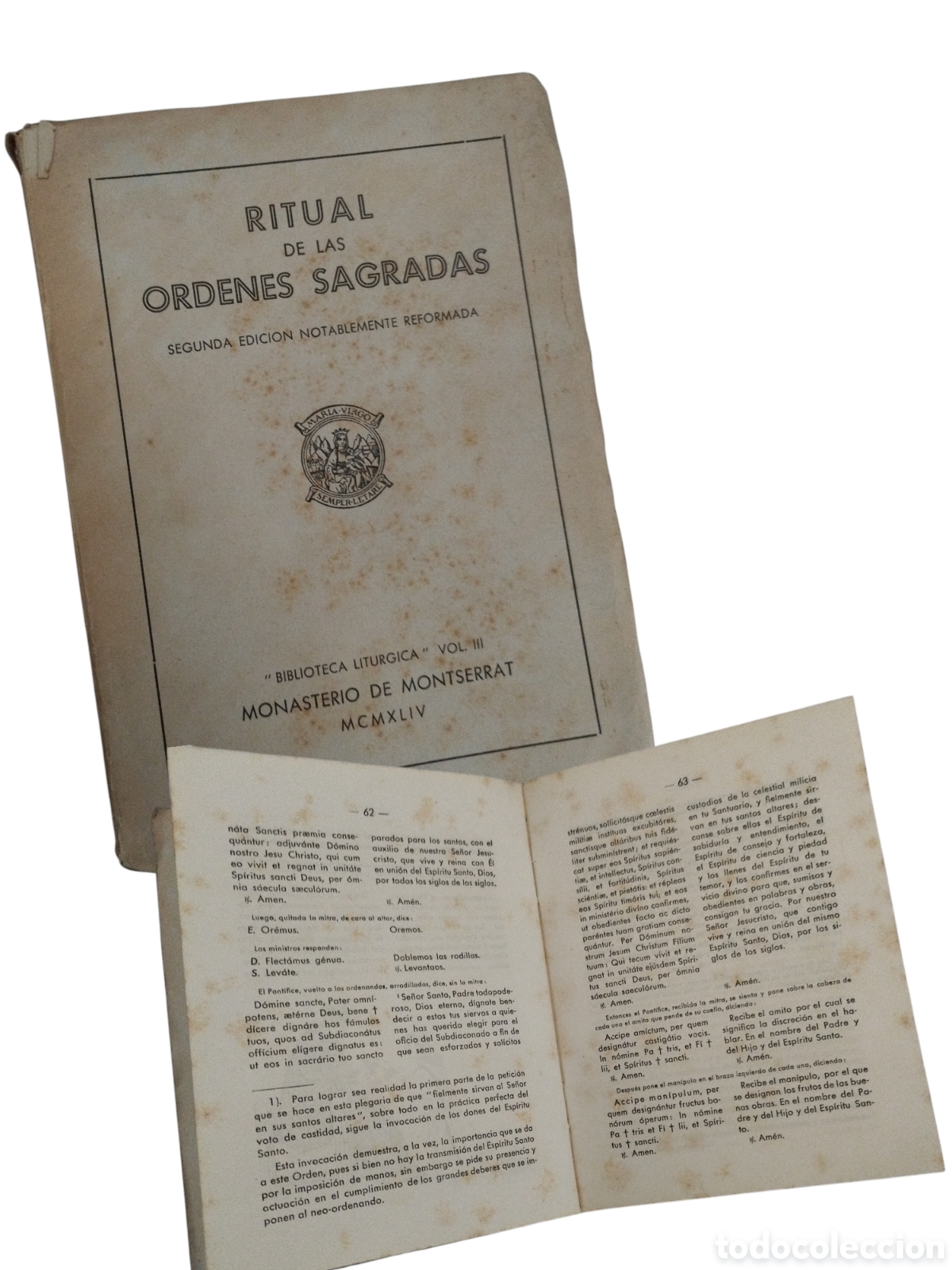 Libros de segunda mano: RITUAL DE LAS ORDENES SAGRADAS - Foto 1