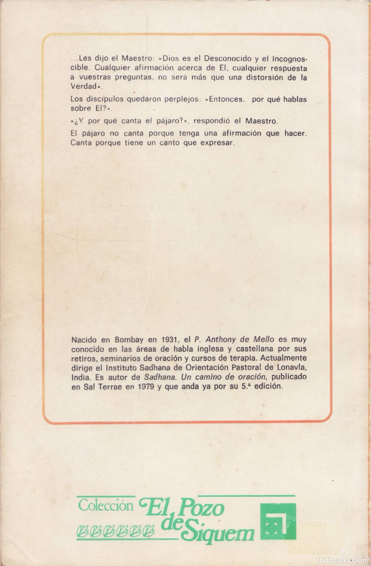 Libros de segunda mano: El canto del pajaro - de Mello, Anthony - Foto 2