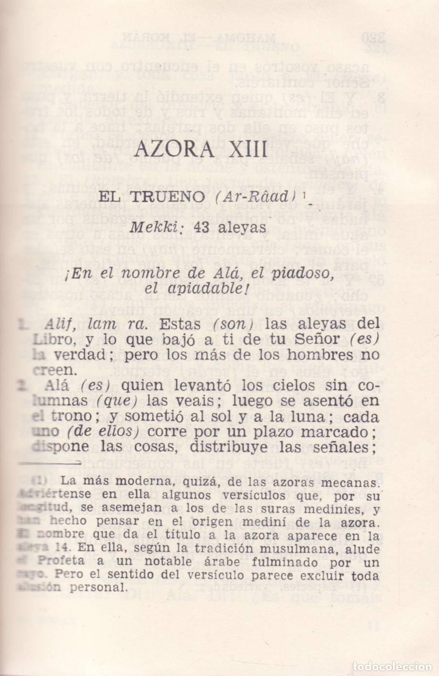 Libros de segunda mano: El Koran - Mahoma - Foto 2