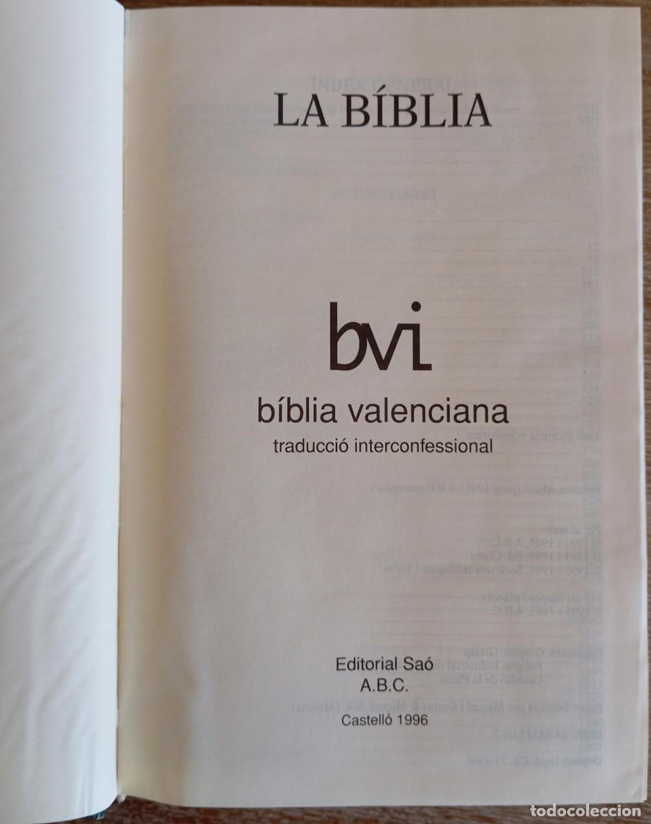 Libros de segunda mano: LA BIBLIA VALENCIANA - Foto 2