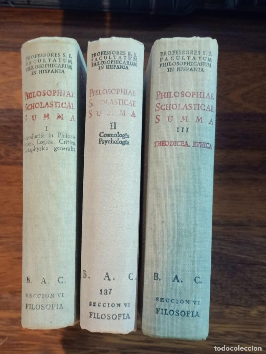 Libros de segunda mano: PHILOSOPHIAE SCHOLASTICAE SUMMA. 3 tomos. BAC - Foto 1