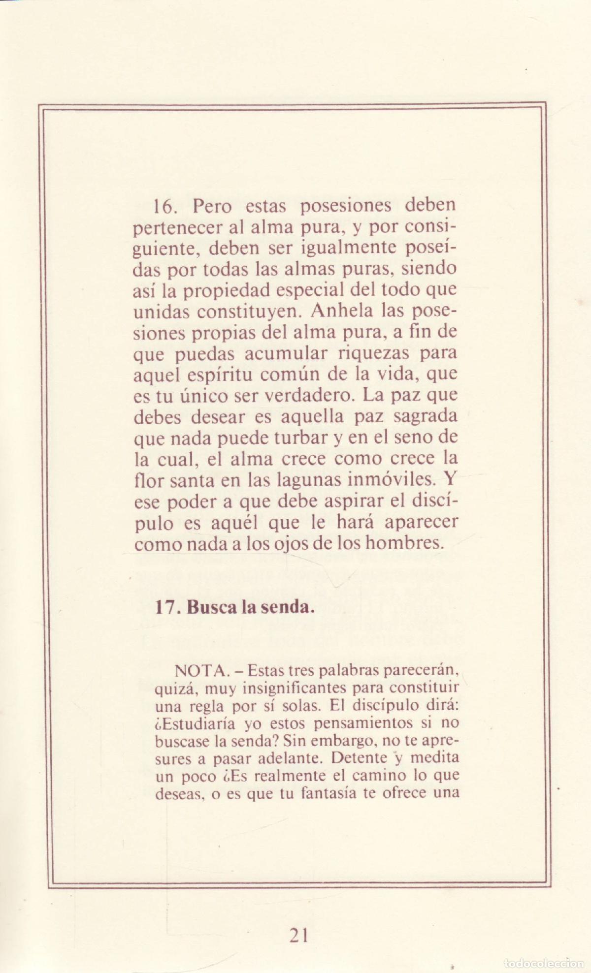 Libros de segunda mano: Luz en el sendero - Collins, Mabel - Foto 2
