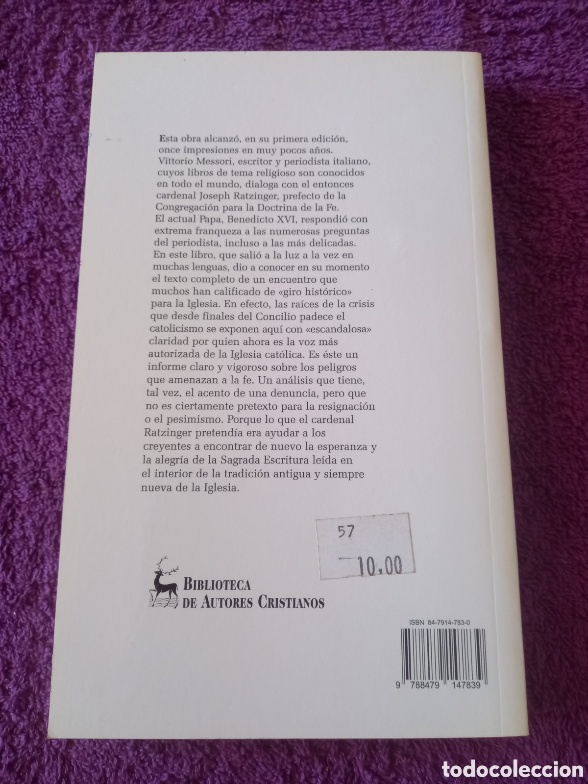 Libros de segunda mano: Informe sobre la fe. Joseph Ratzinger. - Foto 3