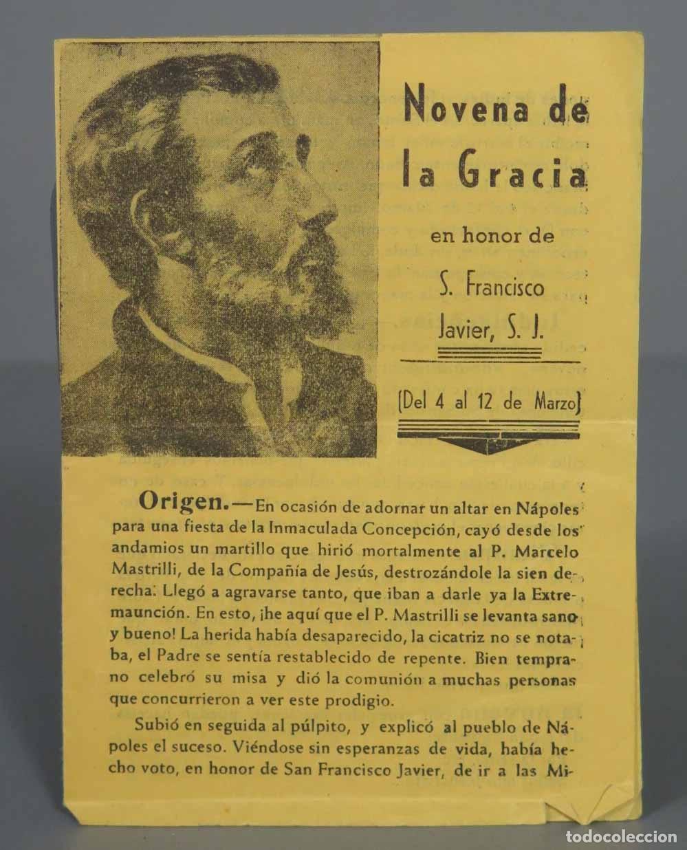 Second hand books: Novena d&eacute; la Gracia en honor de Francisco Javier, S. J.