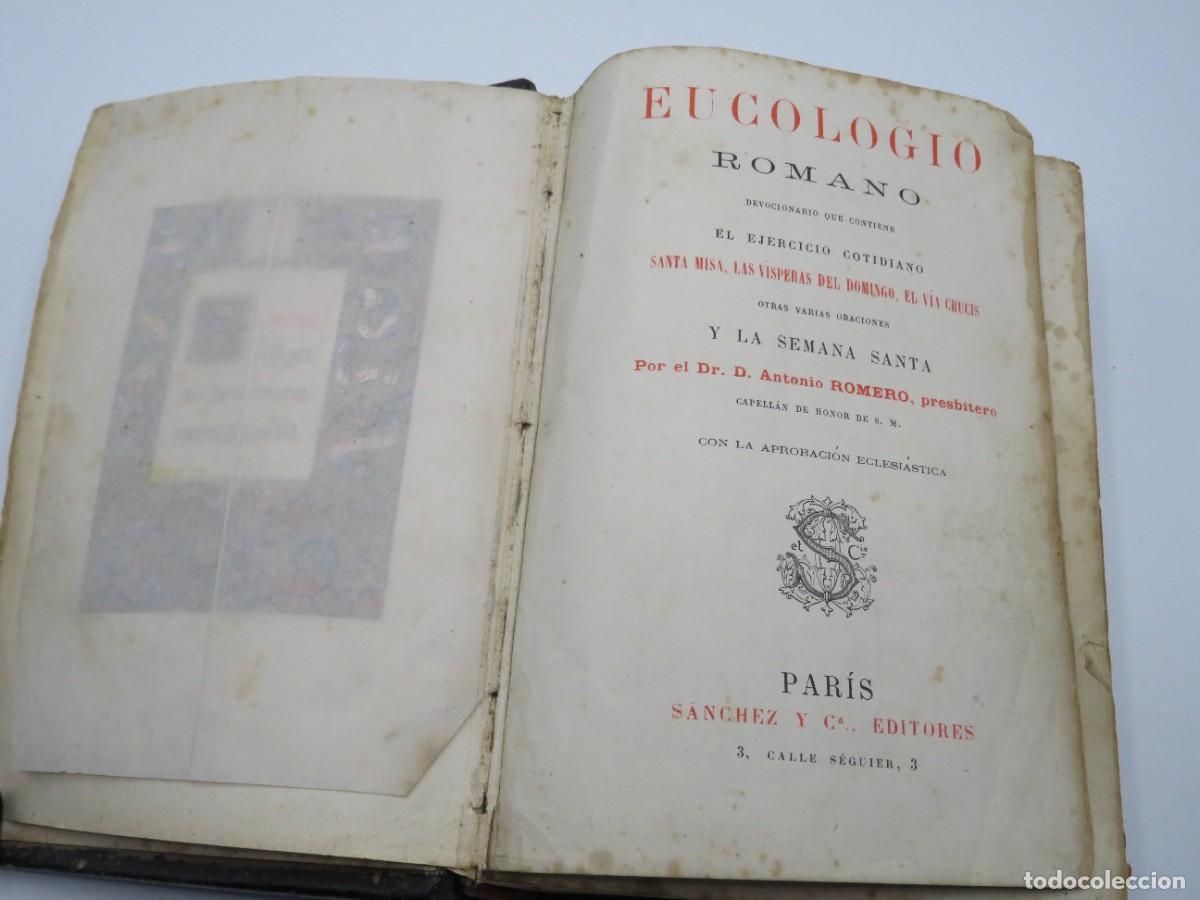 Libros de segunda mano: ANTIGUO LIBRO EUCOLOGIO ROMANO n. 104 B - Foto 7