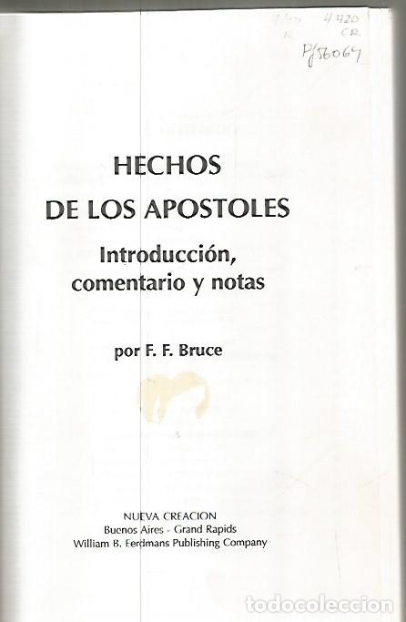 Libros de segunda mano: F.F. BRUCE. HECHOS DE LOS APOSTOLES. - Foto 5