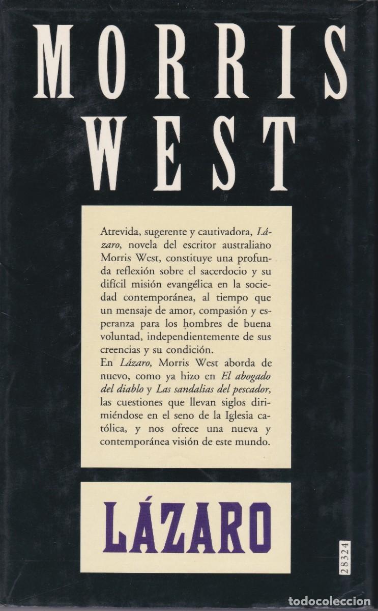 Libros de segunda mano: L&aacute;zaro. Morris West. Circulo de lectores. - Foto 2