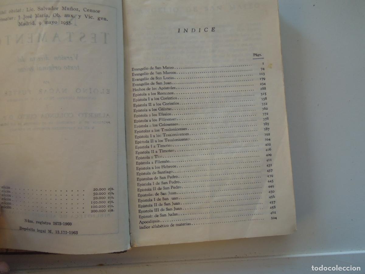 Libros de segunda mano: NUEVO TESTAMENTO - N&Aacute;CAR-COLUNGA - B. A. C. 1963. - Foto 6