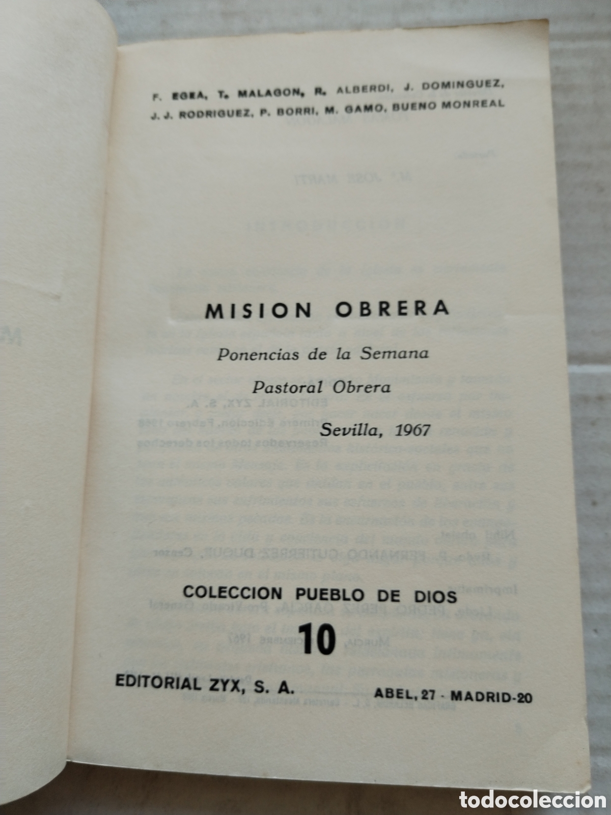 Libros de segunda mano: MISION OBRERA/VV.AA. - Foto 2