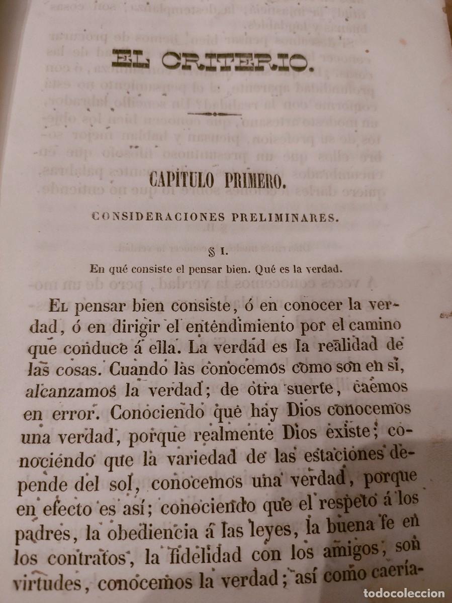 Libros de segunda mano: EL CRITERIO. BALMES. 1851 - Foto 3