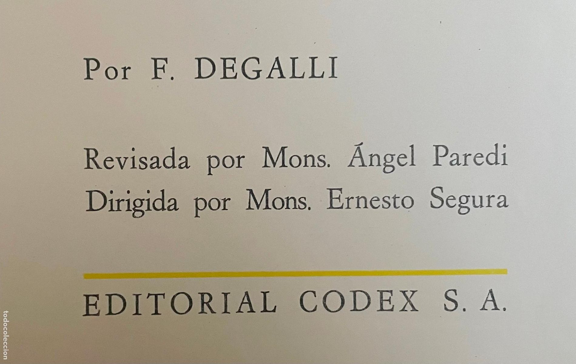 Libros de segunda mano: HISTORIA DE LA IGLESIA, F. Degalli, Editorial Codex - Foto 7