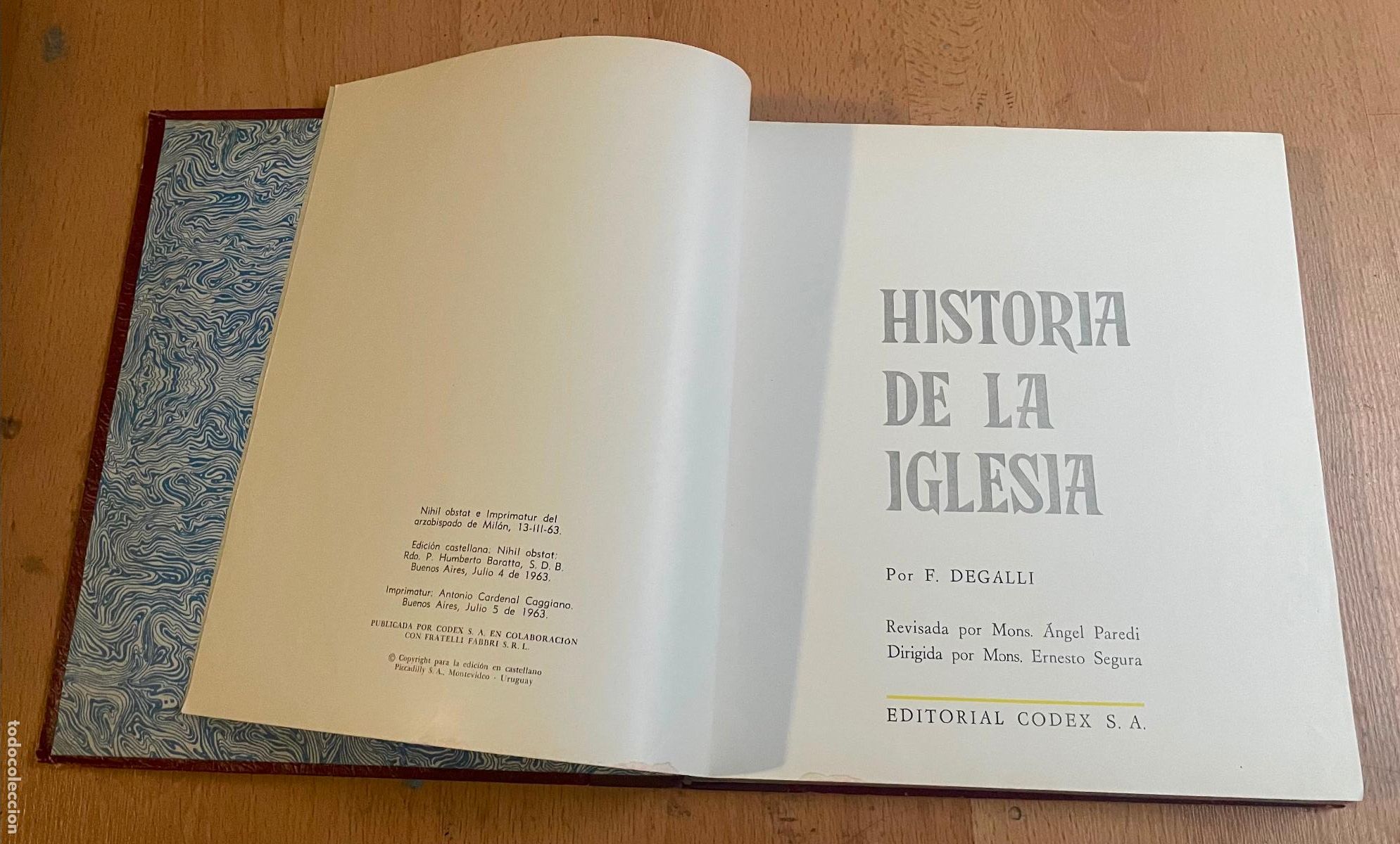 Libros de segunda mano: HISTORIA DE LA IGLESIA, F. Degalli, Editorial Codex - Foto 1
