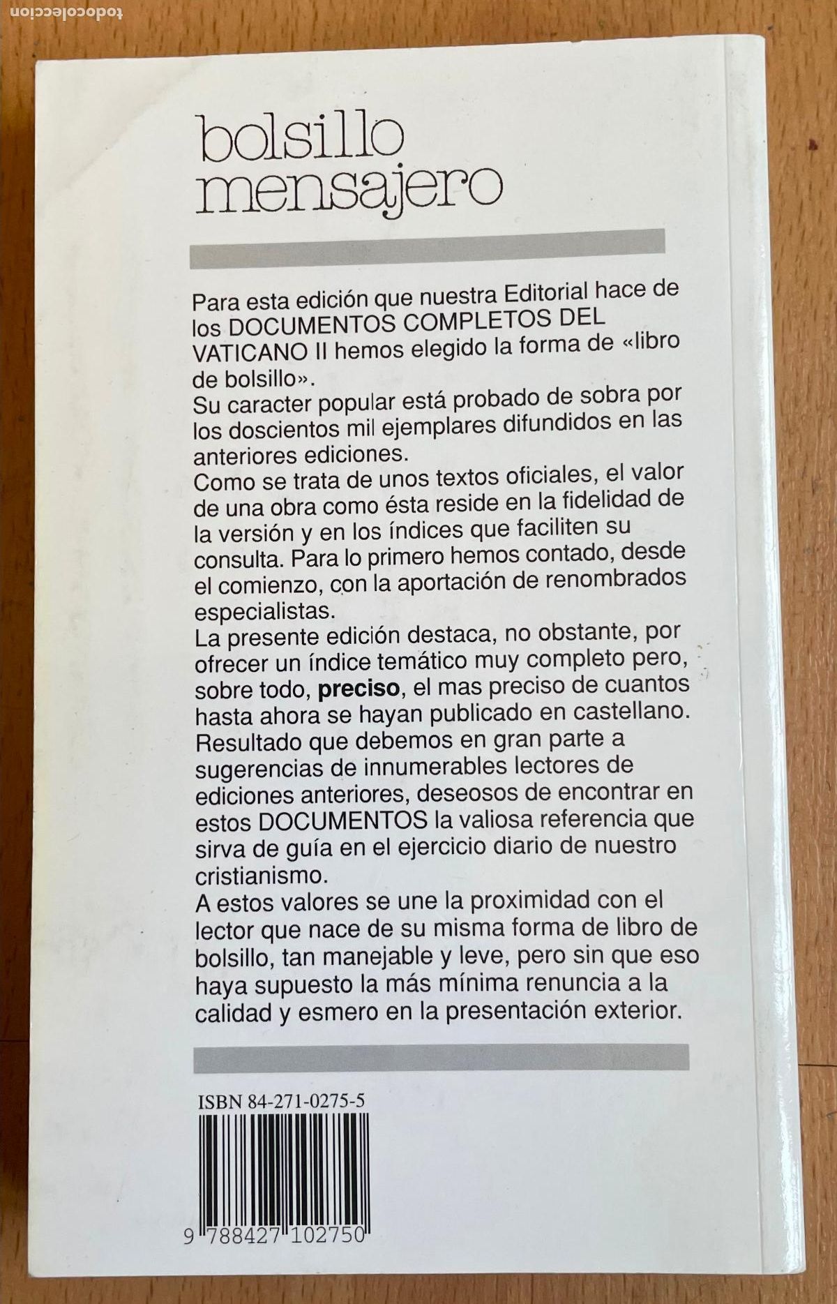 Libros de segunda mano: DOCUMENTOS COMPLETOS DEL VATICANO II, - Foto 2