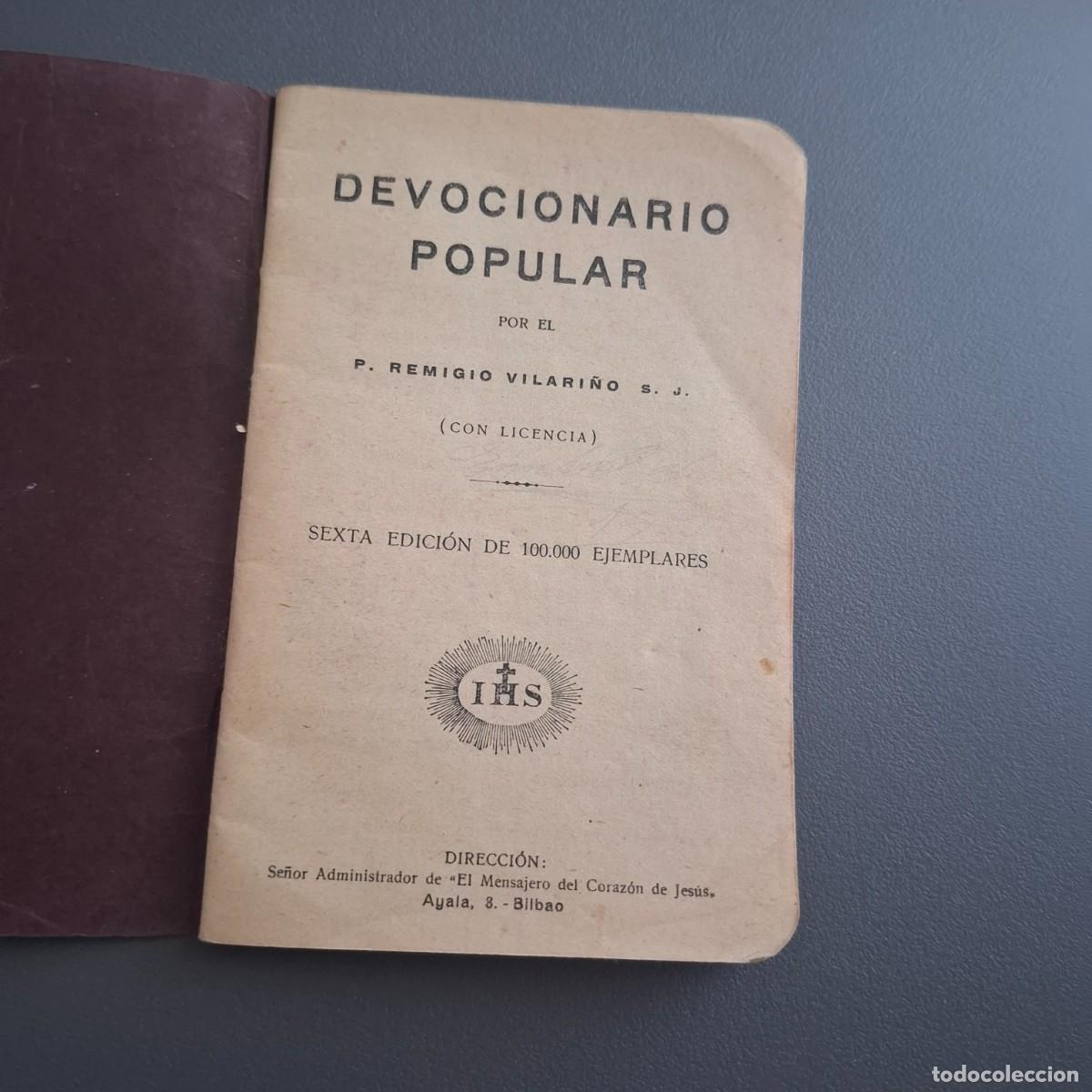 Libros de segunda mano: Devocionario popular - Emilio Vilari&ntilde;o - Foto 2