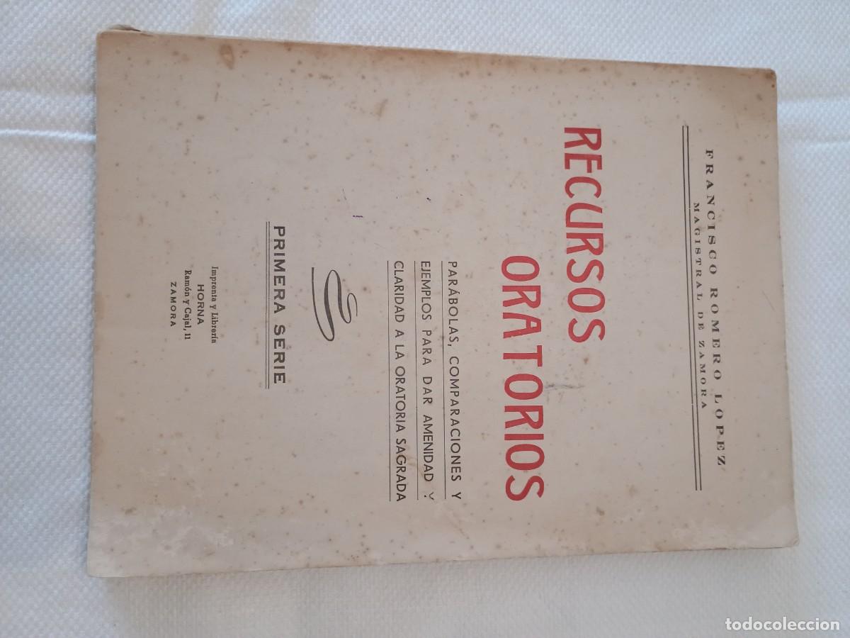 Libros de segunda mano: Recursos oratorios 1951 - Foto 1