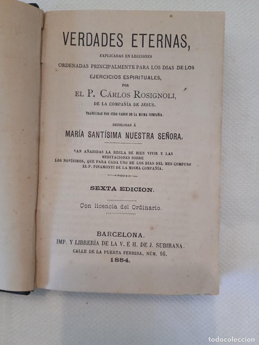 Libros de segunda mano: Verdades eternas 1884 - Foto 3